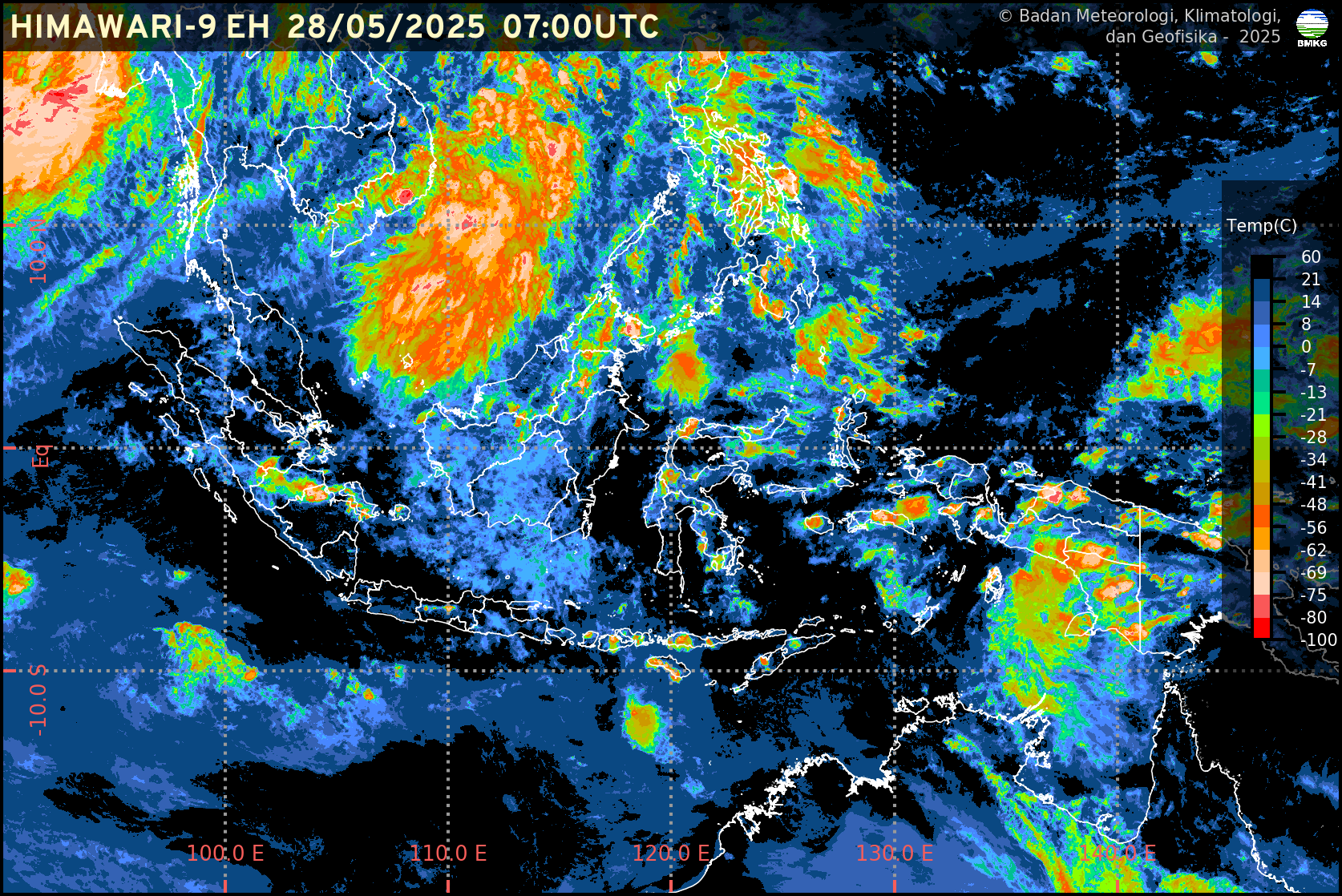 BMKG: Hujan dan Petir Warnai Sebagian Besar Wilayah Indonesia